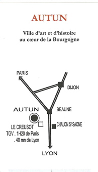 Plan d'accès à Autun